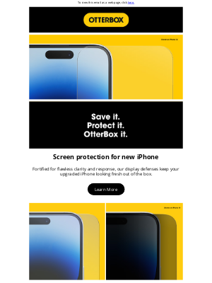OtterBox - New iPhone? Keep that screen pristine