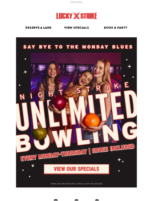 Bowlero - Strikes Hit Different After Dark – Unlimited Bowling Starts Now! 🎳