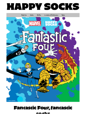 Happy Socks (Denmark) - New Special Edition: Fantastic Four!