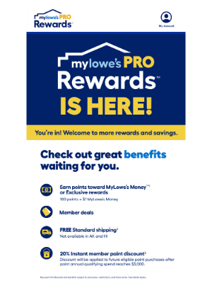 Lowe's - Welcome to MyLowe's Pro Rewards. See what's new!