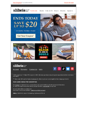 Alibris - Sale Ends Today | Save up to $20