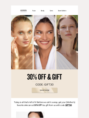 AHAVA - ENDS TODAY: Mother's Day Sale