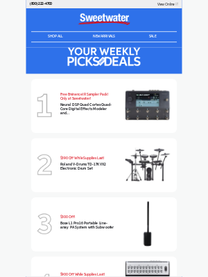Sweetwater - This Week’s Top Deals at Sweetwater!