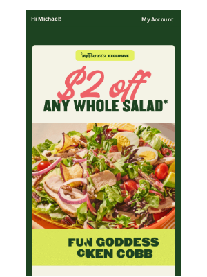 Panera Bread - 🥗 $2 OFF any whole salad! 🥗