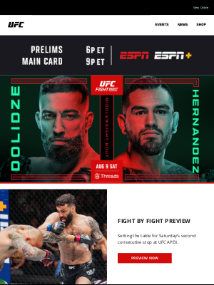 Ultimate Fighting Championship - Don’t Miss Dolidze vs Hernandez – UFC Middleweight Showdown!