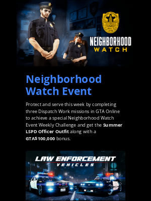 Rockstar Games - Cop a New LSPD Outfit in the GTA Online Neighborhood Watch Event