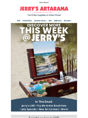 Jerry's Artarama - Discover More This Week at Jerry's!