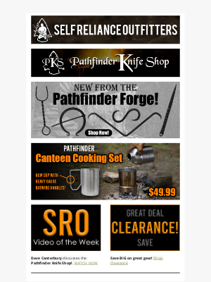 Self Reliance Outfitters - New from the Forge and PKS NEWS!