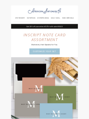 American Stationery - 🖋️ Put pen to paper with our new Inscript Note Card Assortment