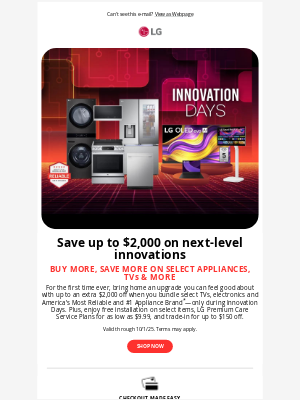 LG Electronics - Get DOUBLE the savings on top appliances & tech
