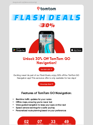 TomTom - Two Days Only: 30% Off TomTom GO Navigation!