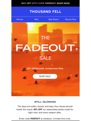 Thousand Fell - FADE INTO 20% OFF