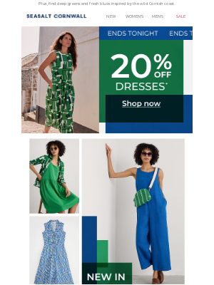 Seasalt Cornwall (United Kingdom) - Ends Tonight | 20% off Dresses​