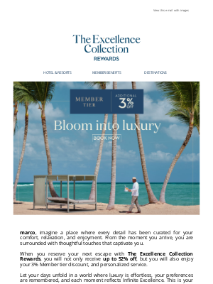Excellence Resorts - A place where every detail delights, marco