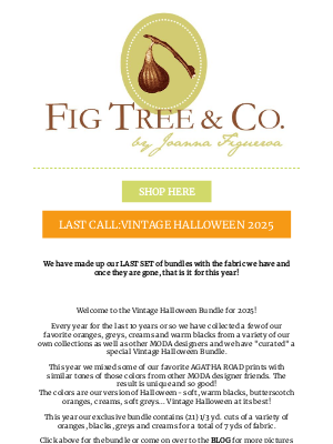 Fig Tree & Co. - Joseph, LAST CALL for this year!
