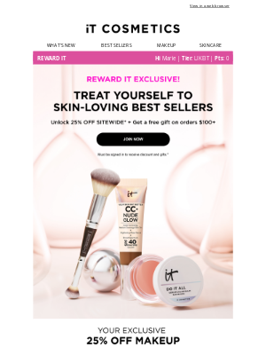 IT Cosmetics - Your Exclusive: 25% OFF Makeup & More!