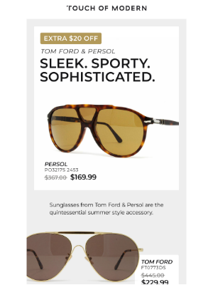 Touch of Modern - lorem Ford & Persol Shades