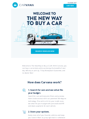 Carvana - 🎉 Steve, Welcome to Carvana! Check out your next steps >>