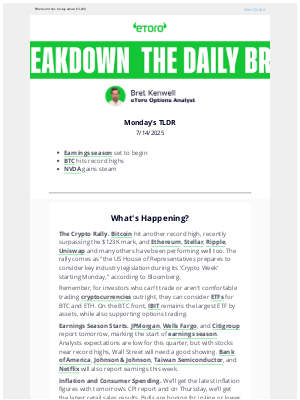 eToro (Germany) - 🤓 3 Things to Watch This Week