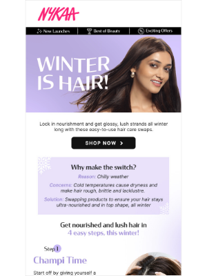 Nykaa (India) - Is your hair winter-ready? ❄️⛄