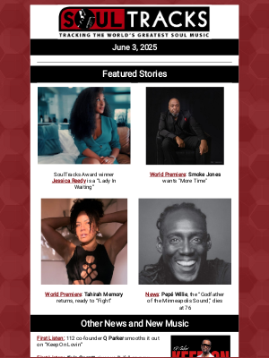 SoulTracks, LLC - The return of Jessica Reedy, plus two World Premieres and more
