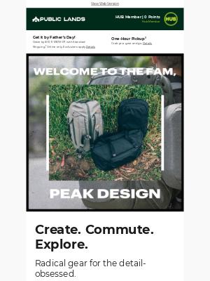 Public Lands - Welcome to the fam, Peak Design ✨