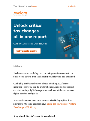 Avalara - Did somebody say tax changes?