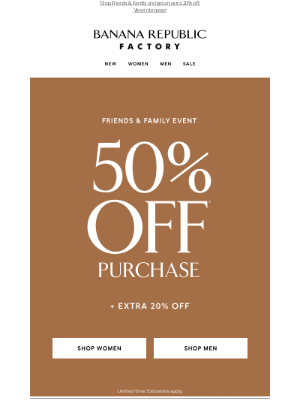 Banana Republic Factory - Explore timeless plaid with 50% off your purchase