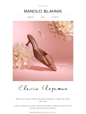 Manolo Blahnik - Classic Elegance | New Styles to Shop Now