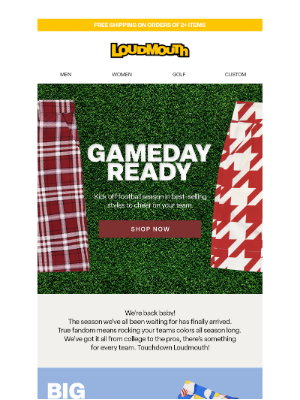 Loudmouth Golf - Gameday Ready Styles🏈