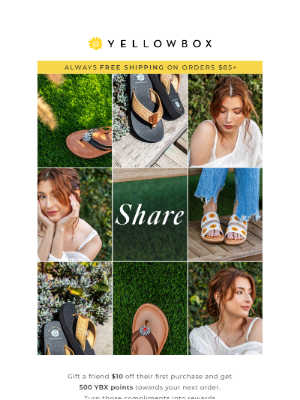 Yellow Box Shoes - Highly Recommended: Referrals look good on you! 😉