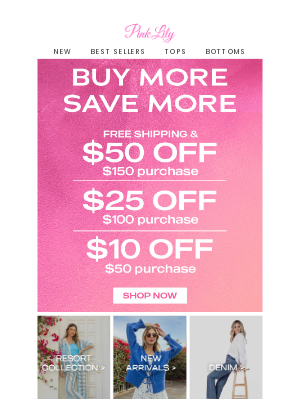 The Pink Lily Boutique - buy more, SAVE MORE!