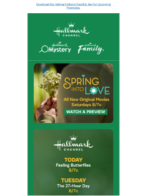 Hallmark Channel (Crown Media Holdings, Inc.) - Spring Rom-Coms Continue This Month! 🌼