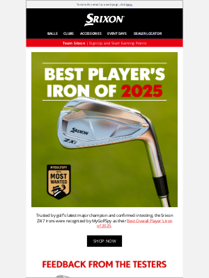 Srixon - Best Player’s Iron of 2025 | Srixon ZXi7 Irons