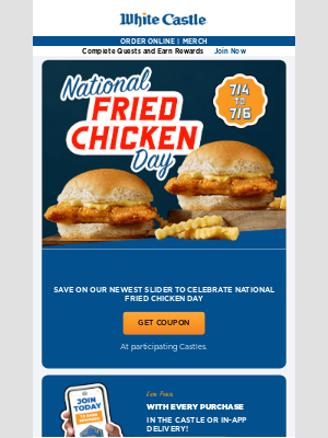 White Castle - Bigger. Crispier. BOGO!