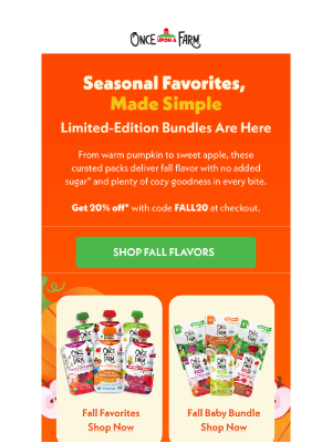 Once Upon a Farm - Taste the Flavors of Fall 🍎