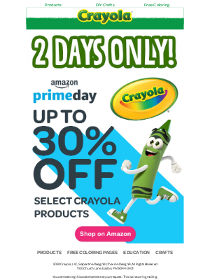 Crayola - Prime Day Exclusive: Limited-Time Crayola Discounts Await!