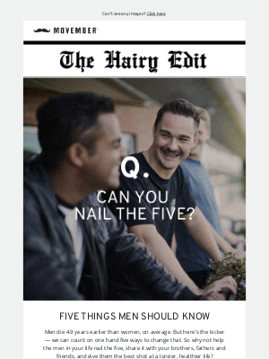 Movember Foundation - Men's health is everyone's business