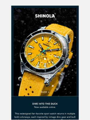Shinola - Now available: The Duck lands online