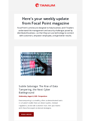 Tanium - Your weekly digest from Tanium