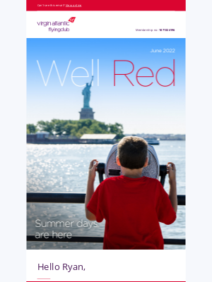 Virgin Atlantic (UK) - Well Red: Get summer sorted