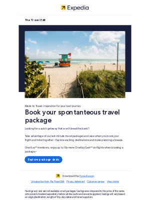 Expedia - Book your last-minute travel package today