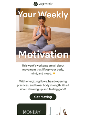 YogaWorks - 💪 Your weekly workout schedule is here