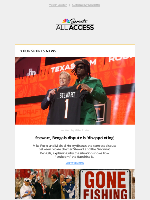 NBC Sports - Stewart, Bengals dispute is 'disappointing'