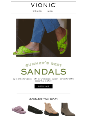 Vionic - Sandals You Can Walk in All Day Long!