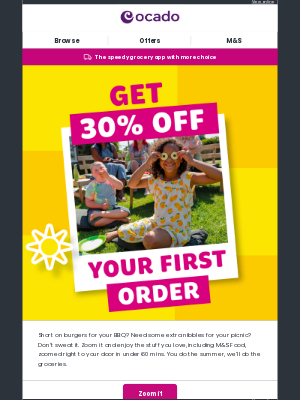 Ocado (United Kingdom) - Try Zoom by Ocado and get 30% off 💖