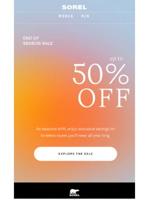 SOREL - The End of Season Sale