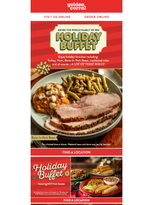 Golden Corral - Celebrate the Holidays at Golden Corral!