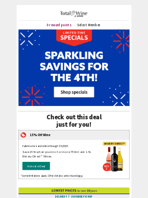 Total Wine & More - Save on Limited-Time Specials! PLUS Deals Inside