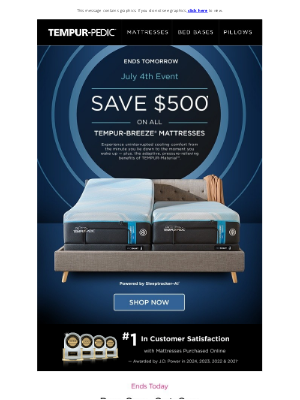 Tempur-Pedic - Ends Tomorrow – $500 Savings
